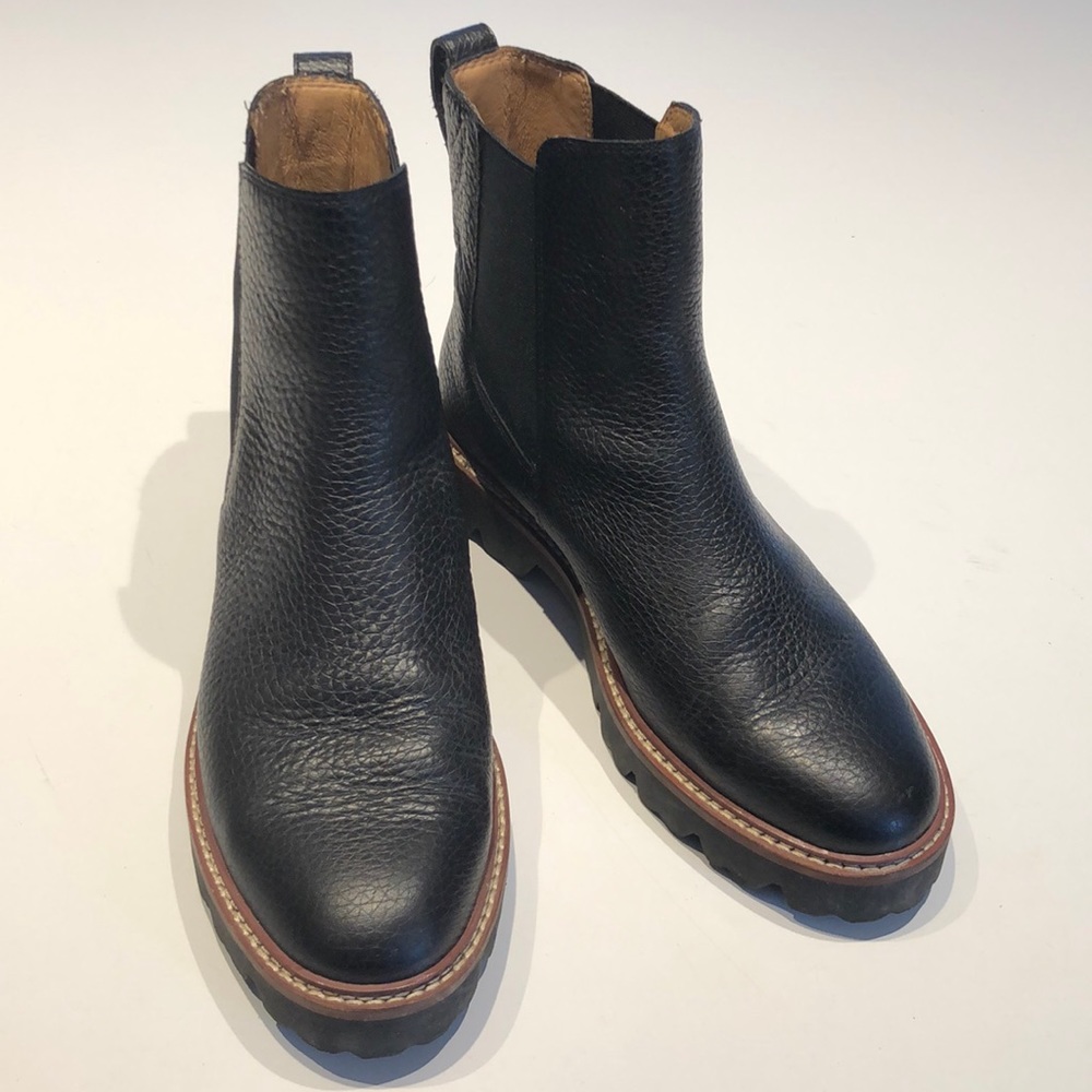 Madewell Eve Chelsea true black leather boots- size 9
